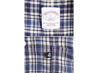 ブルックスブラザーズ インディアン マドラス チェック 半袖 ボタンダウン シャツ メンズ L BROOKS BROTHERS 346 半袖シャツ マルチカラー