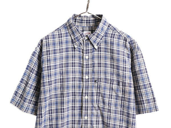 ブルックスブラザーズ インディアン マドラス チェック 半袖 ボタンダウン シャツ メンズ L BROOKS BROTHERS 346 半袖シャツ マルチカラー