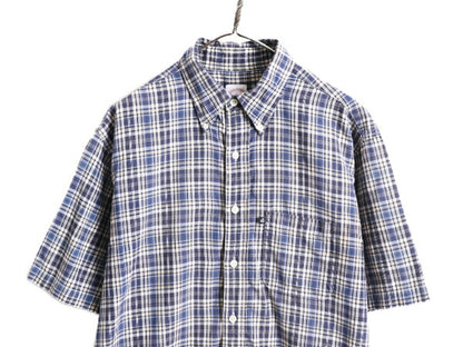 ブルックスブラザーズ インディアン マドラス チェック 半袖 ボタンダウン シャツ メンズ L BROOKS BROTHERS 346 半袖シャツ マルチカラー