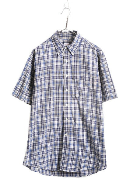 ブルックスブラザーズ インディアン マドラス チェック 半袖 ボタンダウン シャツ メンズ L BROOKS BROTHERS 346 半袖シャツ マルチカラー