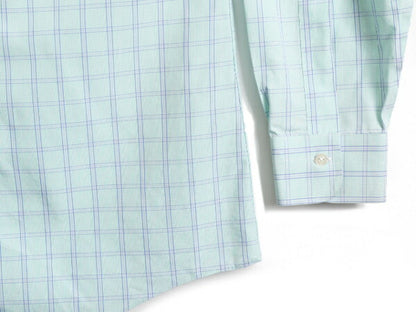 ブルックスブラザーズ チェック 長袖 シャツ メンズ M 程 Brooks Brothers 長袖シャツ コットン ポケット付き ノーアイロン スリムフィット