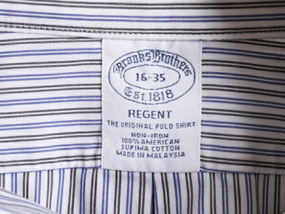 ブルックスブラザーズ ストライプ ボタンダウン 長袖 シャツ メンズ L 程 古着 Brooks Brothers ピマ コットン ノーアイロン ワイシャツ BD