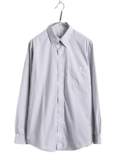 ブルックスブラザーズ ストライプ ボタンダウン 長袖 シャツ メンズ L 程 古着 Brooks Brothers ピマ コットン ノーアイロン ワイシャツ BD