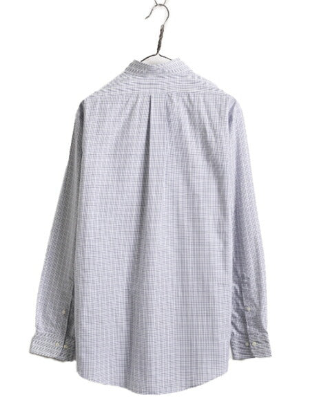 ブルックスブラザーズ チェック 長袖 シャツ メンズ L 程/ Brooks Brothers コットン ノーアイロン ワイシャツ 長袖シャツ ポケット付き