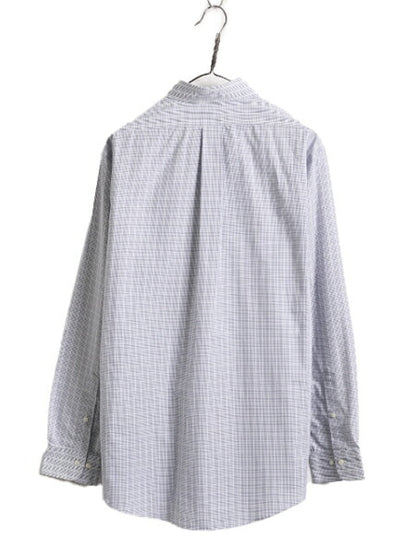 ブルックスブラザーズ チェック 長袖 シャツ メンズ L 程/ Brooks Brothers コットン ノーアイロン ワイシャツ 長袖シャツ ポケット付き