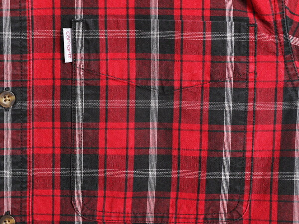 US企画 カーハート チェック ボタンダウン 長袖 シャツ メンズ M / Carhartt 長袖シャツ ワーク コットン マルチカラー 廃盤 ポケット付き
