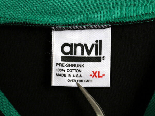 デッドストック 90s USA製 アンビル 無地 半袖 Tシャツ メンズ レディース XL 黒 オールド ヘビーウェイト コットン ブラック 大きいサイズ