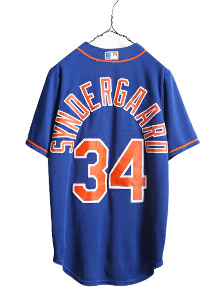 MLB オフィシャル Majestic メッツ ベースボール シャツ メンズ S / ユニフォーム ゲームシャツ メジャーリーグ 半袖シャツ 大リーグ 野球