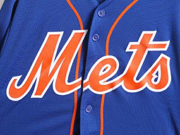 MLB オフィシャル Majestic メッツ ベースボール シャツ メンズ S / ユニフォーム ゲームシャツ メジャーリーグ 半袖シャツ 大リーグ 野球