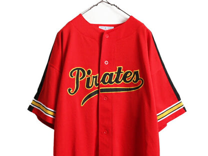 MLB オフィシャル スターター パイレーツ ベースボール シャツ メンズ XXL / ユニフォーム ゲームシャツ 半袖シャツ メジャーリーグ 重ね着