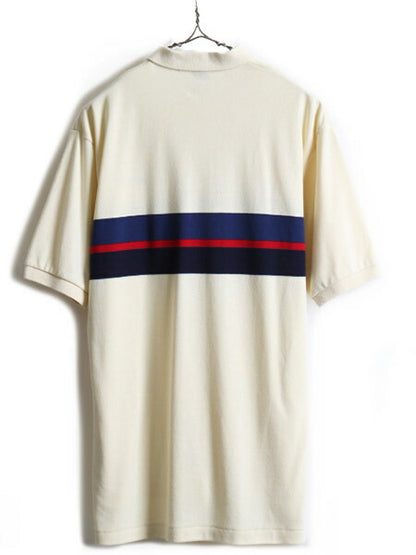 90s 希少サイズ S ■ POLO SPORT ラルフローレン ボーダー 半袖 ポロシャツ ( メンズ ) 古着 90年代 ポロ ポロスポーツ テニス 半袖シャツ