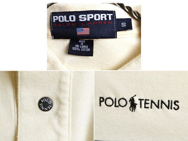90s 希少サイズ S ■ POLO SPORT ラルフローレン ボーダー 半袖 ポロシャツ ( メンズ ) 古着 90年代 ポロ ポロスポーツ テニス 半袖シャツ
