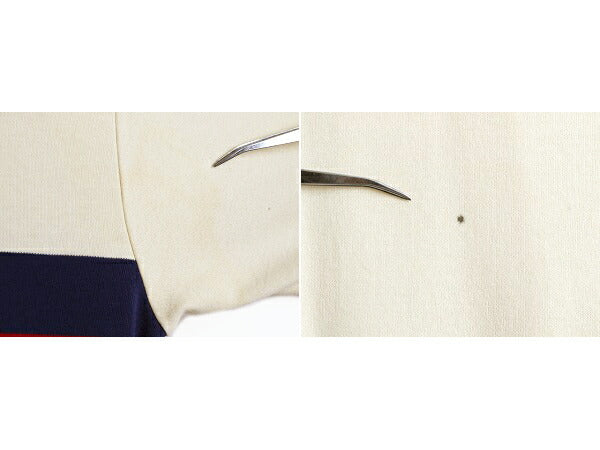 90s 希少サイズ S ■ POLO SPORT ラルフローレン ボーダー 半袖 ポロシャツ ( メンズ ) 古着 90年代 ポロ ポロスポーツ テニス 半袖シャツ