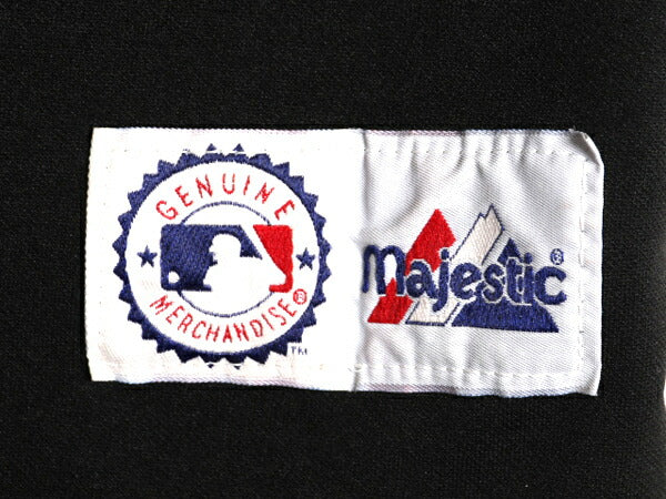 USA製 メッツ ベースボール シャツ メンズ M / MLB オフィシャル マジェスティック 大リーグ ユニフォーム ゲームシャツ ジャージ ブラック