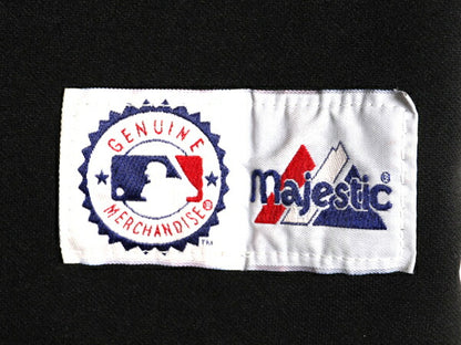 USA製 メッツ ベースボール シャツ メンズ M / MLB オフィシャル マジェスティック 大リーグ ユニフォーム ゲームシャツ ジャージ ブラック