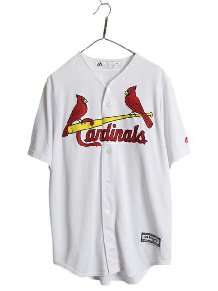 カージナルス ベースボール シャツ メンズ M / MLB オフィシャル マジェスティック 大リーグ ユニフォーム ゲームシャツ 半袖シャツ 重ね着