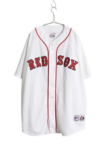 レッドソックス ベースボール シャツ メンズ XXL 程 MLB オフィシャル マジェスティック 大リーグ ユニフォーム ゲームシャツ 大きいサイズ