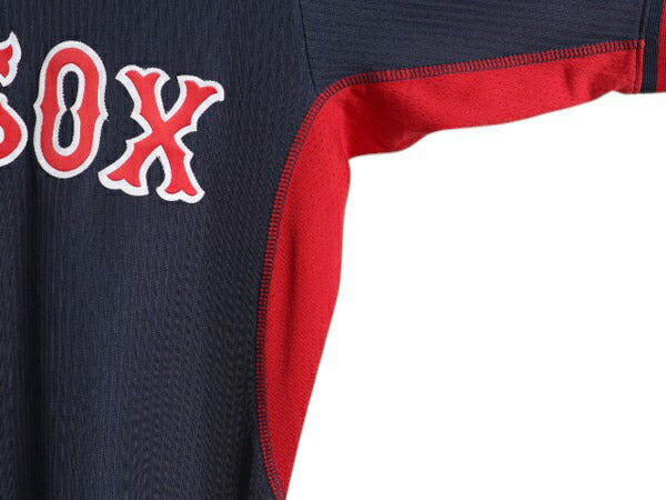 レッドソックス ベースボール シャツ メンズ S / MLB オフィシャル マジェスティック 大リーグ ユニフォーム ゲームシャツ ジャージ 重ね着