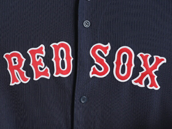 レッドソックス ベースボール シャツ メンズ S / MLB オフィシャル マジェスティック 大リーグ ユニフォーム ゲームシャツ ジャージ 重ね着