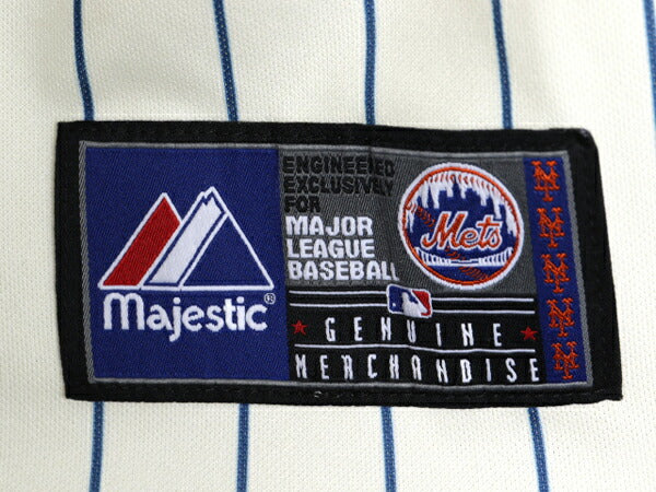 メッツ ベースボール シャツ メンズ L 古着 MLB オフィシャル マジェスティック 大リーグ ユニフォーム ゲームシャツ ジャージ 半袖シャツ
