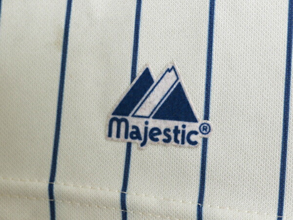 メッツ ベースボール シャツ メンズ L 古着 MLB オフィシャル マジェスティック 大リーグ ユニフォーム ゲームシャツ ジャージ 半袖シャツ