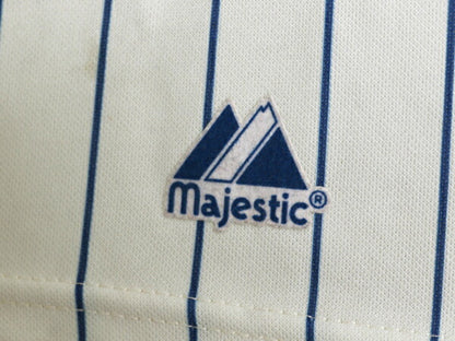メッツ ベースボール シャツ メンズ L 古着 MLB オフィシャル マジェスティック 大リーグ ユニフォーム ゲームシャツ ジャージ 半袖シャツ