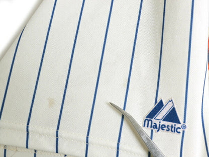 メッツ ベースボール シャツ メンズ L 古着 MLB オフィシャル マジェスティック 大リーグ ユニフォーム ゲームシャツ ジャージ 半袖シャツ