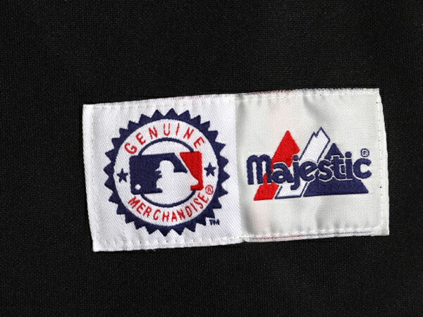 メッツ ベースボール シャツ メンズ M / MLB オフィシャル マジェスティック 大リーグ ユニフォーム ゲームシャツ 半袖シャツ ジャージ 黒