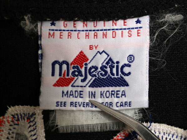 メッツ ベースボール シャツ メンズ M / MLB オフィシャル マジェスティック 大リーグ ユニフォーム ゲームシャツ 半袖シャツ ジャージ 黒