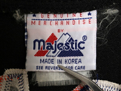 メッツ ベースボール シャツ メンズ M / MLB オフィシャル マジェスティック 大リーグ ユニフォーム ゲームシャツ 半袖シャツ ジャージ 黒