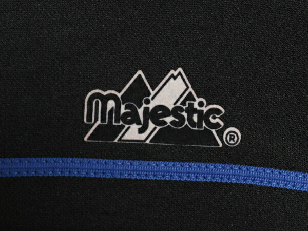 USA製 メッツ ベースボール シャツ メンズ M / MLB オフィシャル マジェスティック 大リーグ ユニフォーム ゲームシャツ ジャージ ブラック