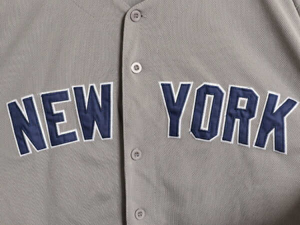 ヤンキース ベースボール シャツ メンズ XL 程/ MLB オフィシャル マジェスティック 大リーグ ユニフォーム ジャージ 大きいサイズ 重ね着