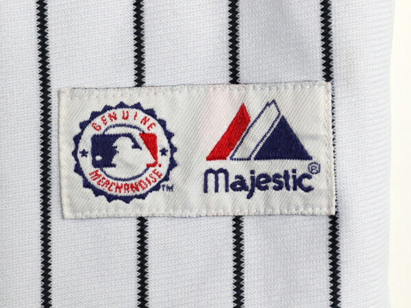 ヤンキース ベースボール シャツ メンズ S 程/ MLB オフィシャル マジェスティック 大リーグ ユニフォーム ゲームシャツ 半袖シャツ 重ね着