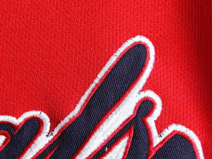 MLB オフィシャル TRUE FAN インディアンズ  ベースボール シャツ メンズ L / 古着 ゲームシャツ ユニフォーム メジャーリーグ 半袖シャツ