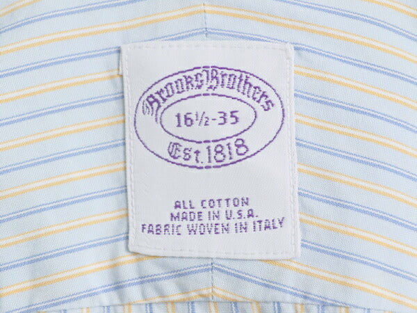 90s USA製 ブルックスブラザーズ ストライプ 長袖 シャツ メンズ L 程/ 90年代 オールド Brooks Brothers ドレス ワイシャツ ダブルカフス