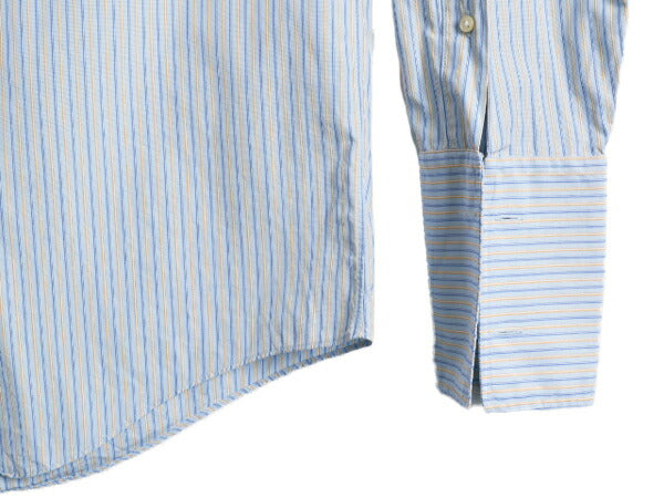 90s USA製 ブルックスブラザーズ ストライプ 長袖 シャツ メンズ L 程/ 90年代 オールド Brooks Brothers ドレス ワイシャツ ダブルカフス