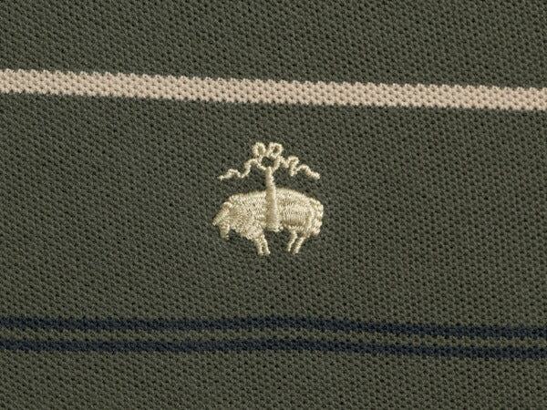 ブルックスブラザーズ ボーダー 鹿の子 長袖 ポロシャツ メンズ L / 古着 BROOKS BROTHERS 346 長袖シャツ コットン ワンポイント ボックス