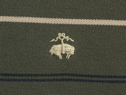 ブルックスブラザーズ ボーダー 鹿の子 長袖 ポロシャツ メンズ L / 古着 BROOKS BROTHERS 346 長袖シャツ コットン ワンポイント ボックス