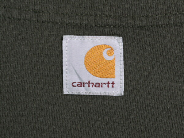 カーハート ポケット付き 長袖 Tシャツ メンズ M / 古着 CARHARTT ロンT ワンポイント ポケT ロゴT ヘビーウェイト ワーク クルーネック 灰
