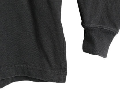 カーハート ポケット付き 長袖 Tシャツ メンズ M / 古着 CARHARTT ロンT ワンポイント ポケT ロゴT ヘビーウェイト クルーネック ワーク 黒