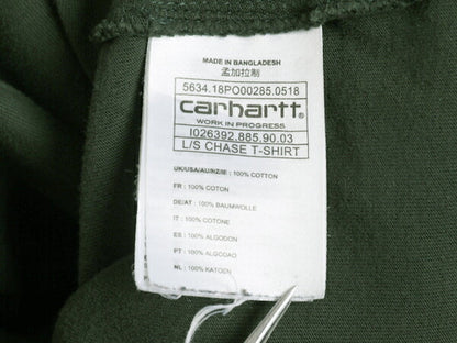 カーハート 長袖 Tシャツ メンズ L / CARHARTT ロンT ワンポイント ロゴT ヘビーウェイト ワーク 長袖Tシャツ クルーネック ロングスリーブ