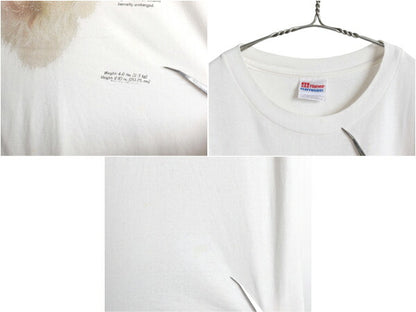 00s ドッグ アート 両面 プリント 半袖 Tシャツ メンズ レディース XXL / オールド イラスト 犬 アニマル ヘビーウェイト 大きいサイズ 白