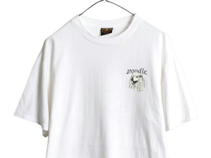 90s USA製 ドッグ アート イラスト 両面 プリント 半袖 Tシャツ メンズ レディース L / オールド アニマル キャラクター シングルステッチ