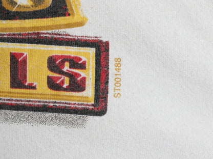 90s USA製 ブルズ アート イラスト プリント 半袖 Tシャツ メンズ L / オールド NBA オフィシャル スターター バスケ マイケル ジョーダン