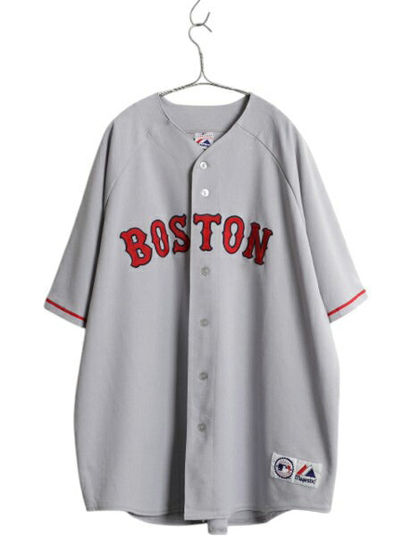 レッドソックス ベースボール シャツ メンズ XXXL 程/ MLB オフィシャル マジェスティック 大リーグ ユニフォーム 大きいサイズ 半袖シャツ
