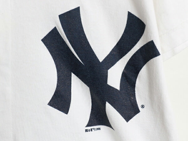 90s USA製 ヤンキース ベースボール シャツ メンズ XL オールド MLB オフィシャル ラッセル 大リーグ コットン ユニフォーム ゲームシャツ
