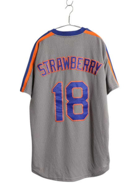 メッツ ベースボール シャツ メンズ XL / MLB オフィシャル ミッチェルアンドネス 大リーグ ユニフォーム プルオーバー 大きいサイズ 復刻