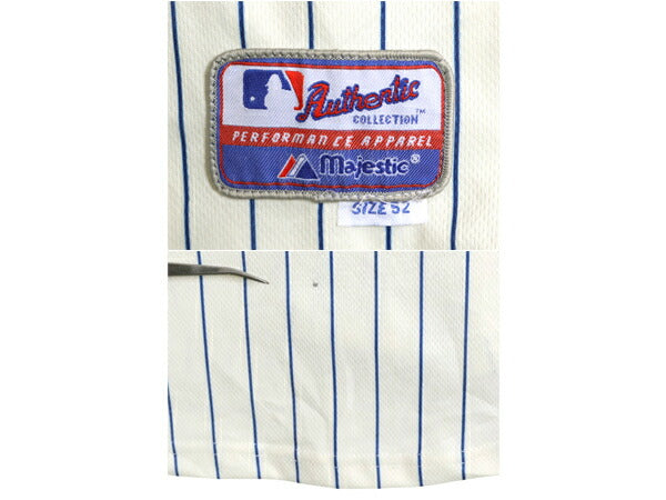メッツ ベースボール シャツ メンズ XXL 程/ MLB オフィシャル マジェスティック 大リーグ ユニフォーム ゲームシャツ 重ね着 大きいサイズ