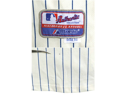 メッツ ベースボール シャツ メンズ XXL 程/ MLB オフィシャル マジェスティック 大リーグ ユニフォーム ゲームシャツ 重ね着 大きいサイズ