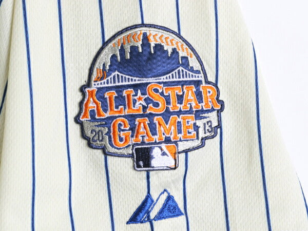 メッツ ベースボール シャツ メンズ XXL 程/ MLB オフィシャル マジェスティック 大リーグ ユニフォーム ゲームシャツ 重ね着 大きいサイズ